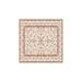 Red;beige Square 6' Area Rug - Canora Grey Sofya Oriental Machine Made Hand Loomed Chenille/Area Rug in Red/Beige 72.0 x 72.0 x 0.08 in red/white/Chenille | Wayfair