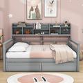 Wildon Home® Nadka Daybed Wood in Gray | 49.4 H x 57.1 W x 79.1 D in | Wayfair 3159186D685E4658B2F49733CCBB4301