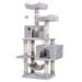 Tucker Murphy Pet™ Enneko Cat Tree, Sisal in Gray | 54.33 H x 14.96 W x 19.69 D in | Wayfair DD357027335F46D583339C0D201116C7