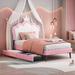 Red Barrel Studio® Kivah Vegan Leather Platform Storage Bed in Pink | 49.3 H x 46.5 W x 79.5 D in | Wayfair BA539268406F4810A5F91751668BB1F7