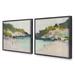 Ivy Bronx Sandy Spectrum Framed On Paper 2 Pieces by Azure Artisanal Studio Set Paper | 21.25 H x 42.5 W x 1.25 D in | Wayfair