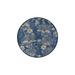 Blue/White 60 x 60 x 0.08 in Area Rug - Bungalow Rose Fisch Area Rug w/ Non-Slip Backing Polyester/Chenille | 60 H x 60 W x 0.08 D in | Wayfair