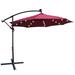 Latitude Run® Dench 120" Lighted Beach Umbrella w/ Crank Lift Counter Weights Included in Blue/Green | 102 H x 120 W x 120 D in | Wayfair