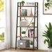 17 Stories 5 tier metal ladder bookcase Metal in Brown | 65.5 H x 27.5 W x 14 D in | Wayfair ADAF94D215334AE28695E8189C777C59