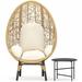 Wildon Home® Patio PE Wicker Egg Chair w/ Side Table | 54.4 H x 29 W x 35.1 D in | Wayfair A2730D3F06A24B14933881672E71883F