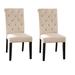 Red Barrel Studio® dining chairs, dining chairs, dining room chairs w/ Rolled Button Tufted Back /Upholstered in Brown | Wayfair