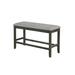 Red Barrel Studio® 1-Pc Relaxed Vintage Counter Height Bench w/ Upholstered Seat Dining Bedroom en Furniture Gray in Brown/Gray | Wayfair