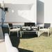 Winston Porter 4 Pieces Patio Garden Sofa Conversation Set All Weather Outdoor Furniture Set w/ Coffee Table | Wayfair