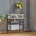 17 Stories Sofa Side Cabinet, End Table w/ Charging Station, Flip Top Side Table w/ USB Ports & Outlets in White | Wayfair