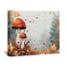 Red Barrel Studio® Mushrooms Framed On Canvas Print Metal in White | 32 H x 32 W x 3 D in | Wayfair 08D603517D824B6FB8DA844772B248A5