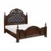 wtressa Formal Traditional Platform Bed Upholstered/Faux leather in Brown | 71.5 H x 65.5 W x 91.5 D in | Wayfair YP0327-B011S00822