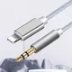 Lightning To 3.5mm Head Jack Audio Aux Splitter Cable Car Speaker Headphone Adapter For IPhone 14