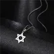 Vintage Jewish Magen David Hexagram Necklace Stainless Steel Simple Star of David Necklace Pendant