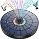 5.5W LED Solar Fountain Pump with Lights for Bird Bath/Pool DIY Solar Water Fountain with Battery