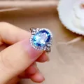 925 Sliver Color Mens Sapphire Ring Gold for Women Jewelry Gemstone 14K White Gold Color Bague