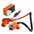 Racing Ignition Coil CDI + Ignition Coil + Spark Plug for GY6 50cc 125cc 150cc Motorcycle