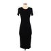 Old Navy Casual Dress - Bodycon Crew Neck Short Sleeve: Black Solid Dresses - Women's Size X-Small Petite