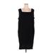 Dana Kay Casual Dress - Sheath: Black Solid Dresses - Women's Size 24