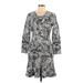 BCBGMAXAZRIA Casual Dress - A-Line: Gray Dresses - Women's Size Large