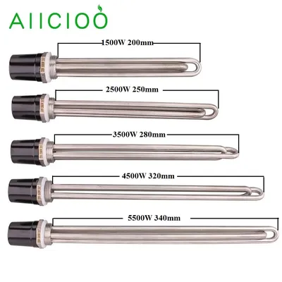 DN25 32mm Thread Electric Water Heating Element Immersion Heater 220V SUS304 Brewing Resistance 1.5/2.5/3.5/4.5/5.5kw