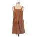 Chelsea & Violet Casual Dress - Mini Square Sleeveless: Brown Dresses - Women's Size Small