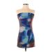 Princess Polly Cocktail Dress - Party Strapless Sleeveless: Blue Dresses - Women's Size 4