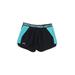 Under Armour Athletic Shorts: Teal Color Block Activewear - Women's Size Large