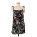 French Connection Cocktail Dress - Shift: Black Floral Dresses - Women's Size 6