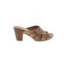 Sonoma Goods for Life Heels: Slip On Chunky Heel Bohemian Tan Solid Shoes - Women's Size 10 - Open Toe