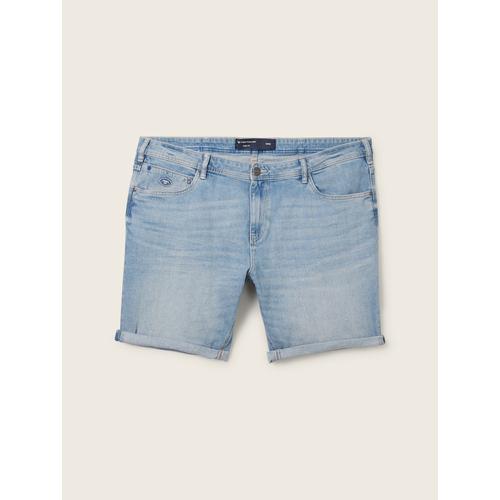 TOM TAILOR Herren Plus - Jeansshorts, blau, Uni, Gr. 40