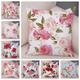 Rose Red Flower Pillowcase Decorative Bird Flower Plant Pillowcase Cushion Sofa Home Car