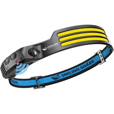 Stirnlampe, 230° Weitwinkel, 3 x LED-Weißlichtstreifen, wiederaufladbarer Scheinwerfer mit Image