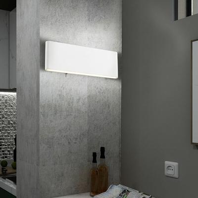 Globo - led Wand Spot Lampe Leuchte Aluminium Opal Weiß Schalter Schlaf Zimmer Flur