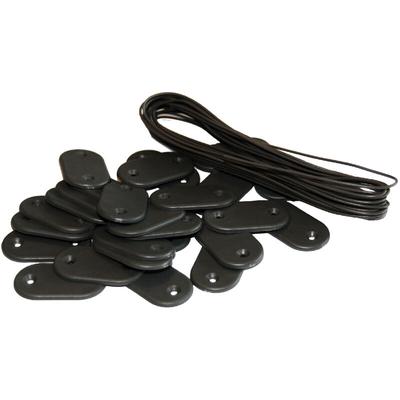 Befestigungsset Sichtschutz - 26 Clips + 4 m Draht grün/grau 1 Set Image