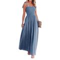 Robe casual Robe Évasée Robe Trapèze Femme robe longue Dos Nu Fendu Plein Air Rendez-vous Vêtement de rue Maxi Bretelles Fines Sans Manches Standard Noir bleu marine Violet S M L XL