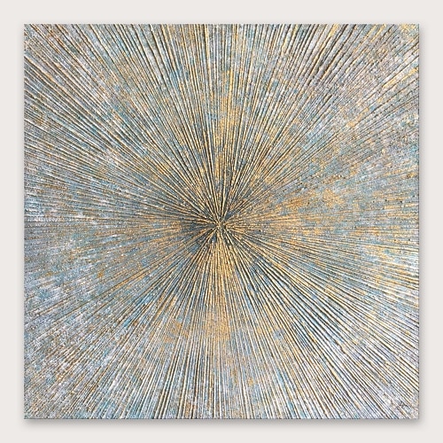 Ölgemälde handgemachte handbemalte Wandkunst abstrakte glänzende Dekoration Dekoration gestreckter Rahmen fertig zum Aufhängen Image