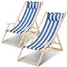 Lounger Swing Lounger Lounger pieghevole da spiaggia Lounger da balcone Lounger Chair legno Blu