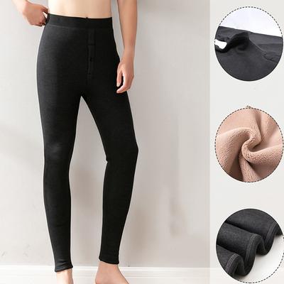 Men's Long Johns Thermal Underwear Thermal Pants Pure Color Tights / Leggings Home Daily Polar Fleece Warm Pant Elastic Waist Winter Dark Gray