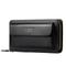 Schwarze Clutch aus Kunstleder für Herren – große Business-Handtasche mit Reißverschluss, Kartenfächern und Münzfach fürs Büro, auf Reisen und zu formellen Anlässen