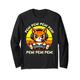 Gamer Orange Cat Pew Videospiele Retro Sonnenuntergang Jungen Mädchen Langarmshirt