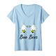 Damen Boo Bees Coffee - Halloween Boo Bees Drink Coffee T-Shirt mit V-Ausschnitt
