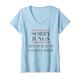 Damen Sorry Jungs Bin Nur Zum Saufen Hier T-Shirt | Damen Frauen T-Shirt mit V-Ausschnitt