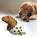 CUSSE Dog Chew Toy Aggressive Chew Indestructible Tough Durable Squeaky Interactive Dog Toy Puppy Tooth Chew Dinosaur Egg Shape Toy Small To Medium Large Breed Brown