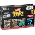 Funko Bitty Pop! Star Wars Mini Collectible Toys - Han Solo Chewbacca Greedo & Mystery Chase Figure (Styles May Vary) 4-Pack
