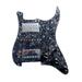 11-Hole HSH Prewired Loaded Pickguard with Ainico 5 Humbucker Pickups Set for Fender Squier Strat Electric Guitar 3Ply Black Pearl