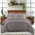 Soft 600 Thread Count 100% Cotton Duvet Cover Set Solid - King/California King - Gray