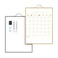 TOWON 2-Pack Magnetic Dry Erase Board - 12 x16 Gold Aluminum Frame Calendar Monthly Weekly Whiteboard + Black Aluminum Frame White Board Small Portable Memo Board for Wall