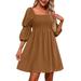 Summer Dresses For Women 2023 Spring Dresses Bubble Sleeve Womens Mini Dresses