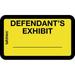 Tabbies Legal Exhibit Labels Label: 1-5/8 W x 1 H Sheet: 5-1/4 W x 3-1/4 H Yellow DEFENDANT S Exhibit 252 Labels/Pack (58024)