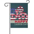 Hidove Happy Labor Day American Double-Sided Printed Garden House Sports Flag-12x18(in)-Polyester Decorative Flags for Courtyard Garden Flowerpot